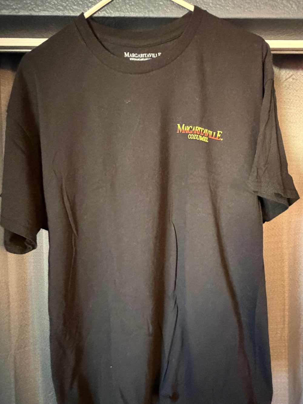Margaritaville Black Short Sleeve Graphic Tee with Yellow Logo